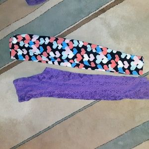 2 pairs little girls leggings